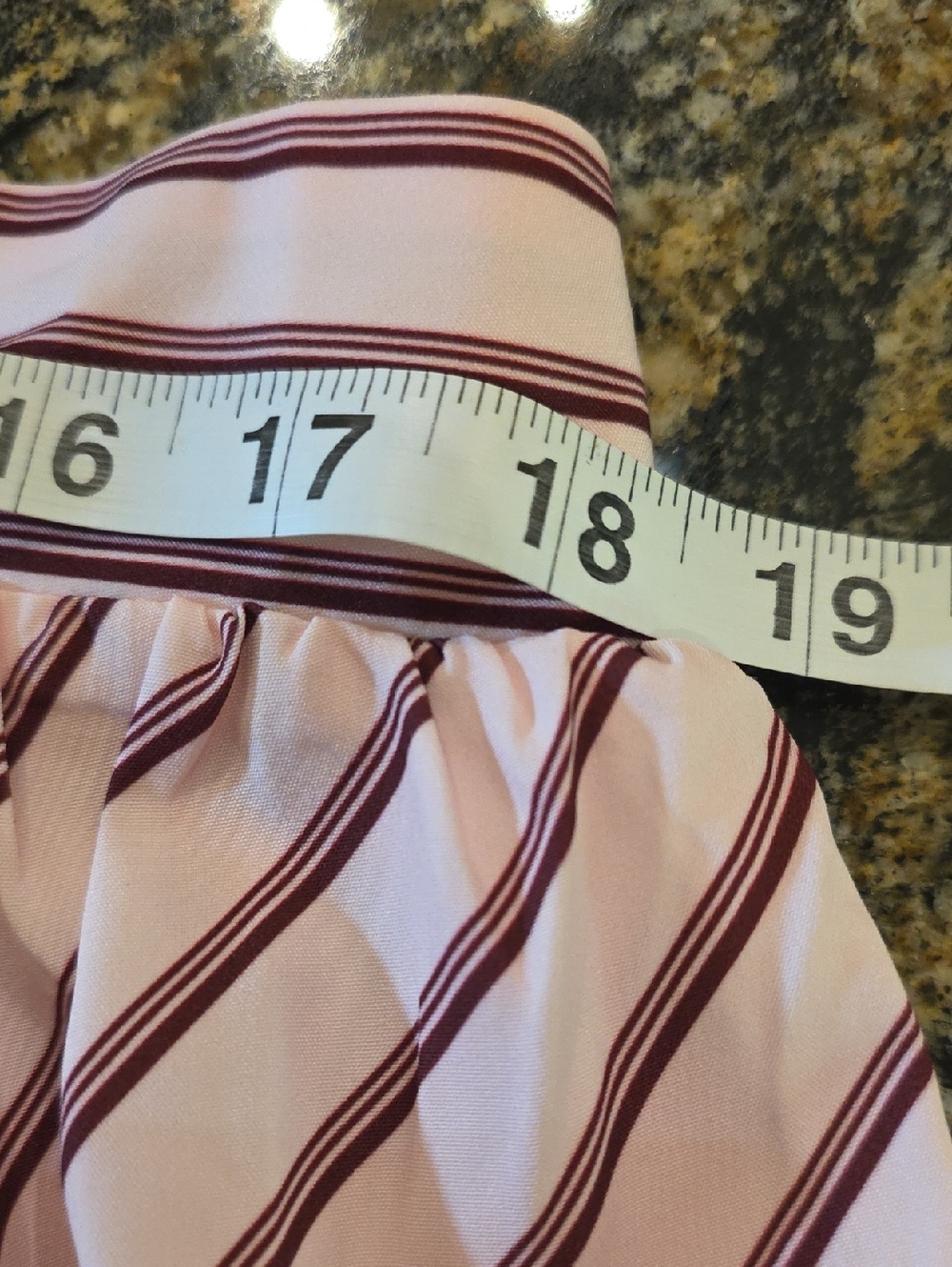 Striped Skirt in Light Pink and Burgundy - Picture 5 of 6